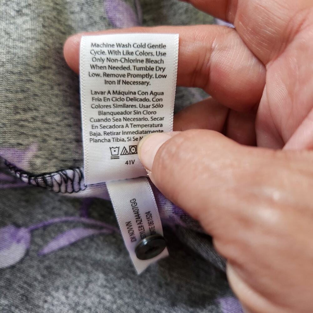 Aria Nightgown Robe XL Purple Cozy Buttery Soft Warm Velour Long Sleeve Pockets - Picture 9 of 9